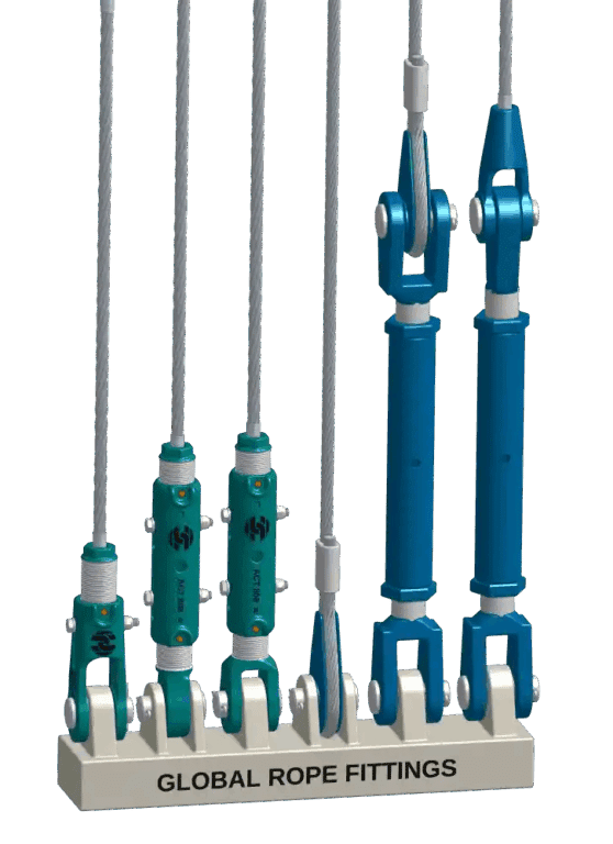 Adjustable global rope fittings