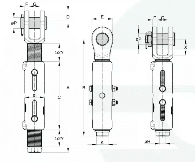 Open turnbuckle socket