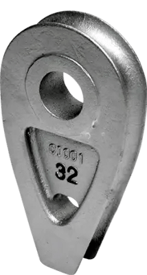 Solid wire rope thimble