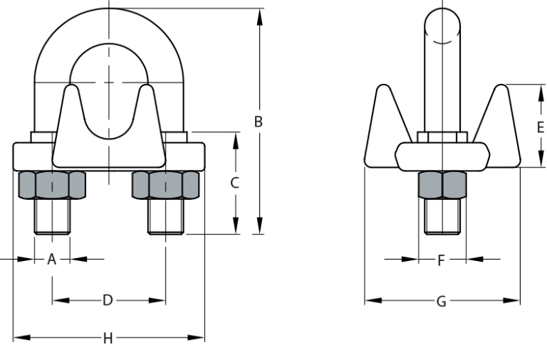 Wire rope clips
